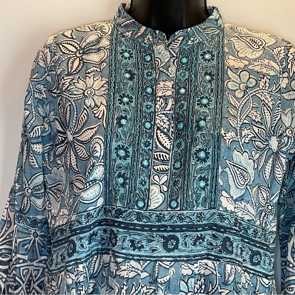 Bella Tu Nickiβ Blue Block Print Mini Dress Size XS NWT - Picture 5 of 9